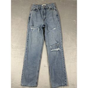 PACSUN '90 Boyfriends High Rise Ripped Distressed Denim Jeans (25)